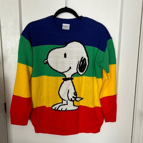 Snoopy sweater small red yellow green blue small - Picture 1 of 4
